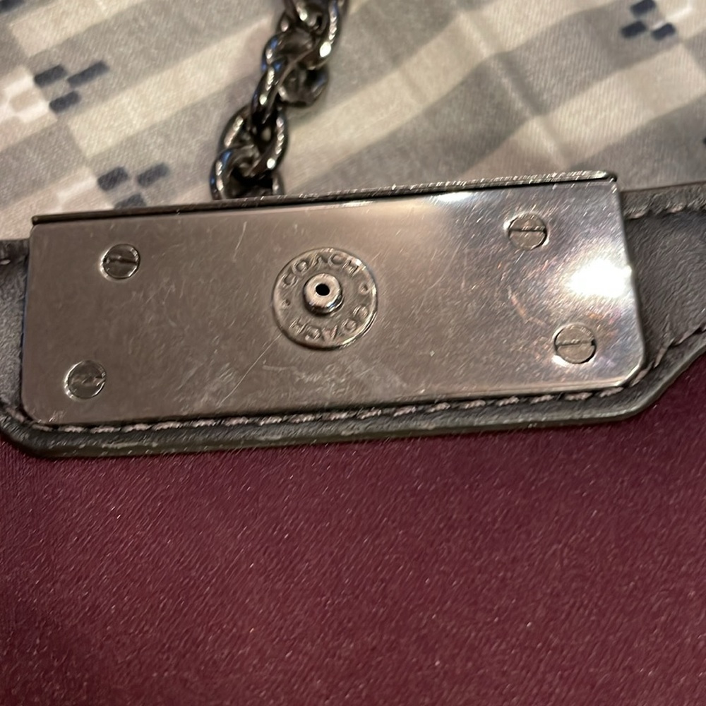 Coach Kristen python gunmetal petite crossbody / clutch bag - Picture 10 of 16